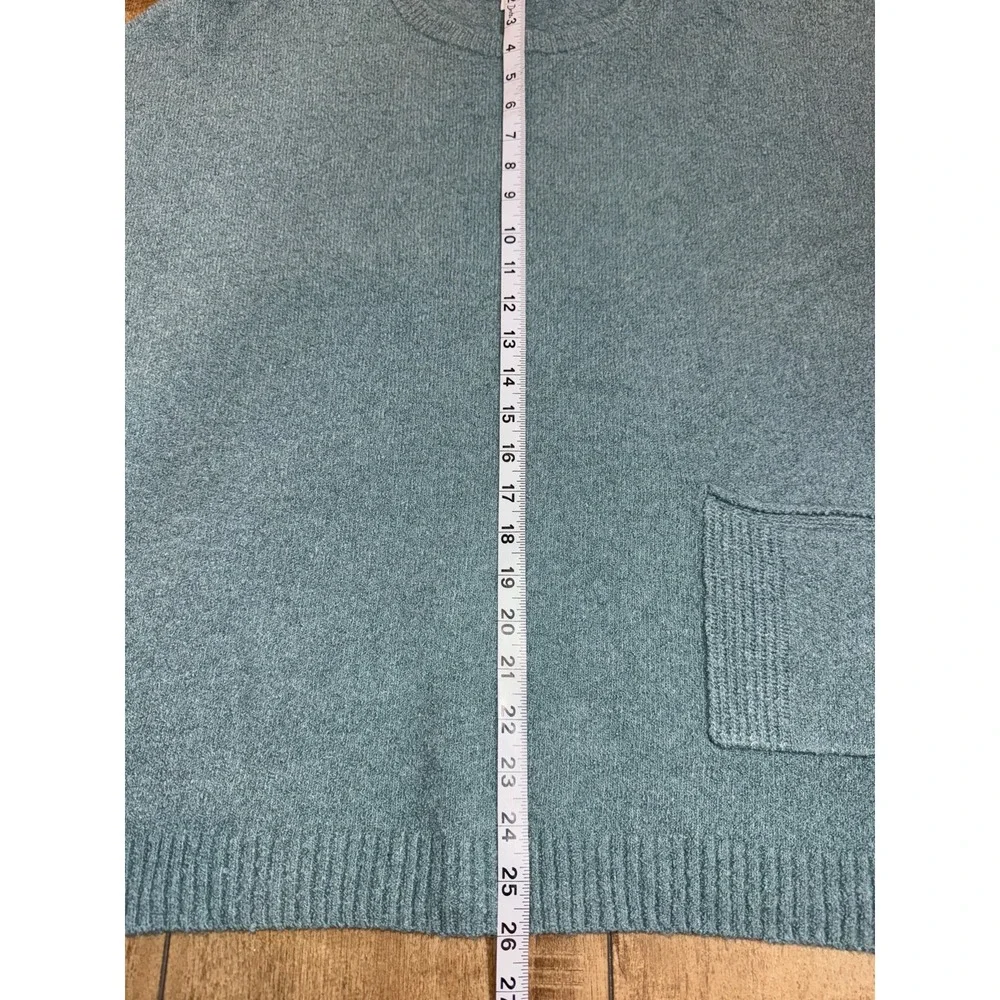 Pure Jill Petite XL Blue Sweater Knit Pullover‎ Pocket Crewneck